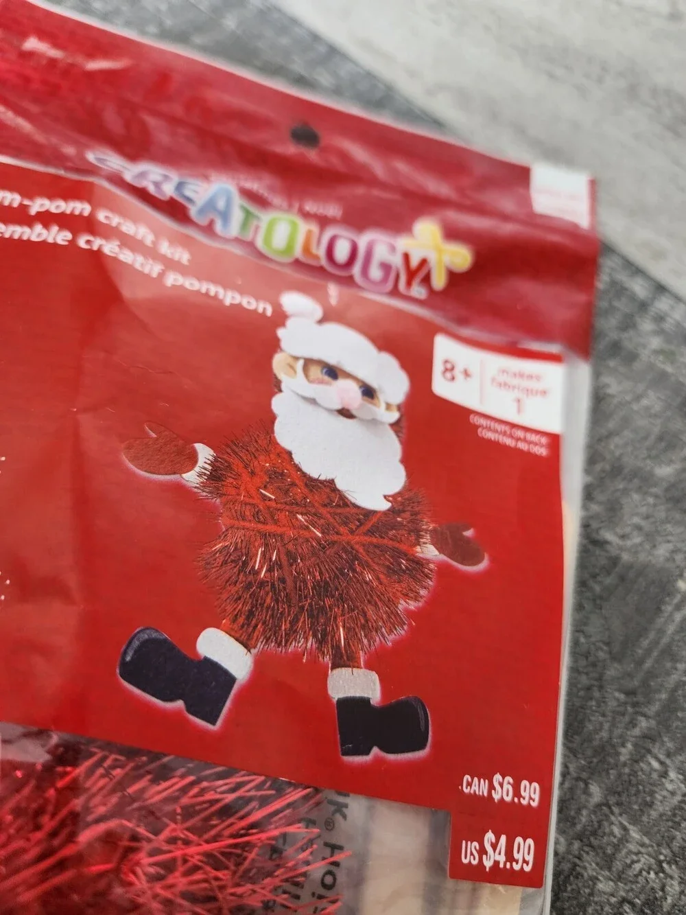 Santa Christmas Craft Kit - Creatology - Pom Pom Santa Kit Shelf- Sealed DIY NEW